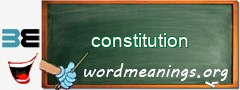 WordMeaning blackboard for constitution
